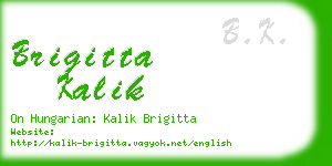 brigitta kalik business card